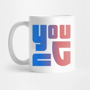 Young, name, typograghy Mug